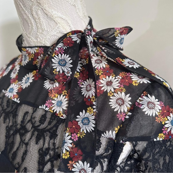 Sandro Paris Retox Silk Blend Daisy Print Dress sz 2 Medium - Picture 5 of 14